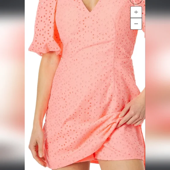 NWT Lilly Pulitzer Celestina V-Neck Romper Sunrise Coral Neon Sunburst E… - Picture 4 of 14